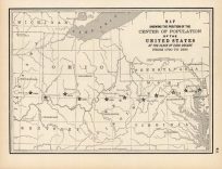 Map Showing the Position of the Center of Population of the United States at the Close of Each Decade from 1790 to 1890