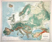 Orographical Map of Europe