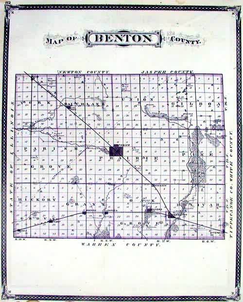 map-of-benton-county-indiana-art-source-international