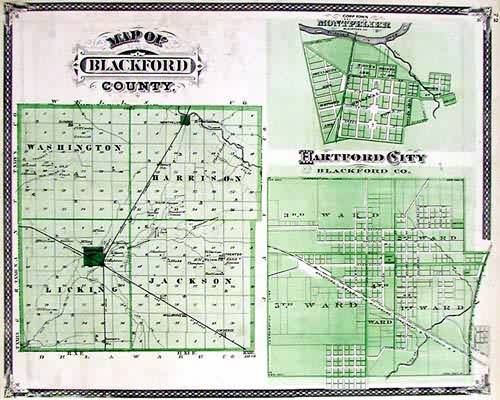 Map of Blackford County Map of Blackford County
