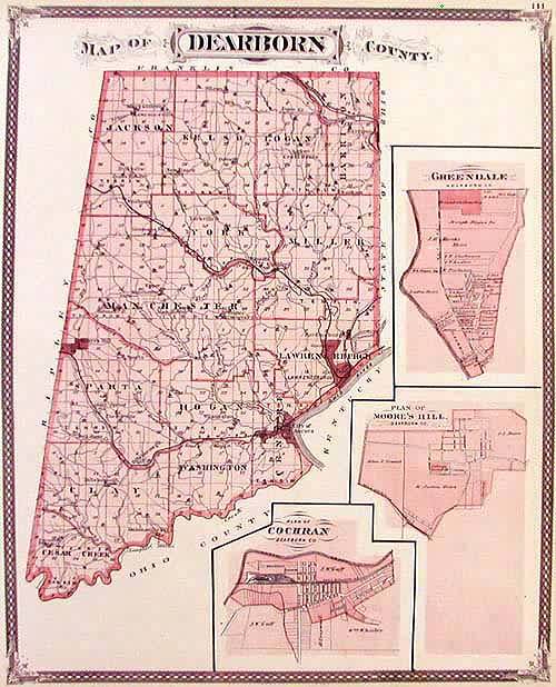Map of Dearborn County