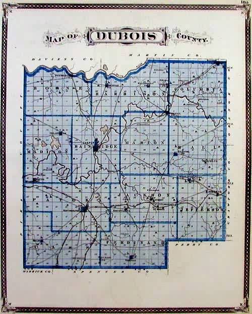 Map of DuBois County