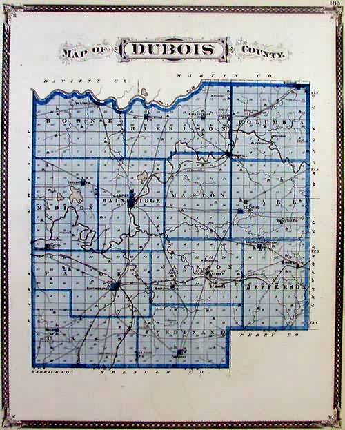 Map of DuBois County, Indiana - Art Source International