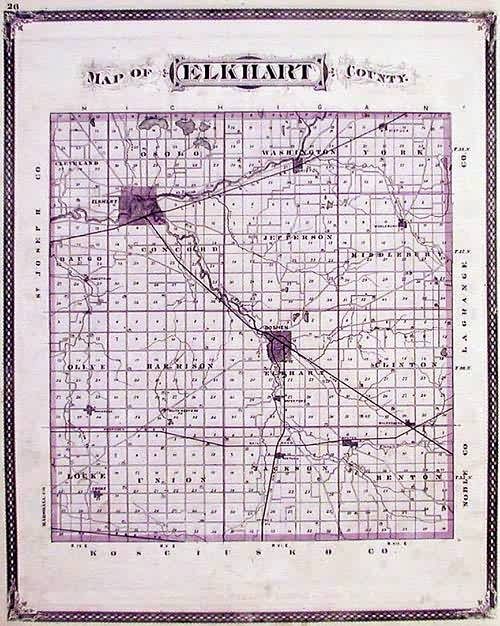 Map of Elkhart County