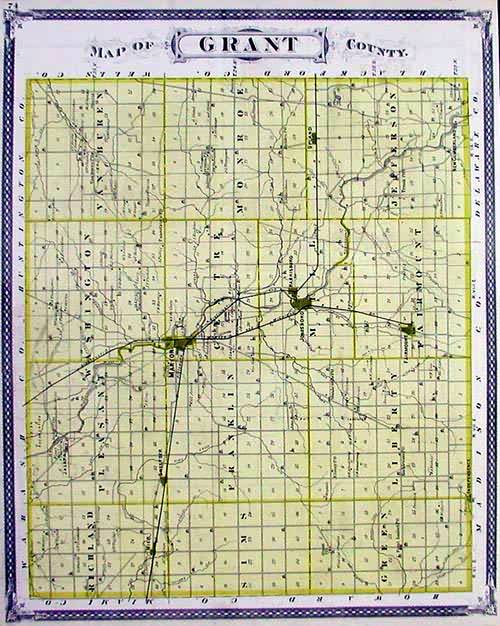 Map of Grant County, Indiana Art Source International