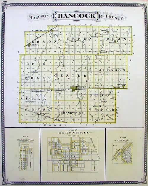 Map of Hancock County Map of Hancock County