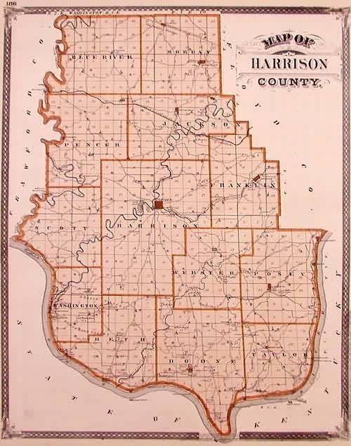 Map of Harrison County