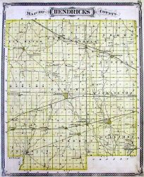 Map of Hendricks County, Indiana - Art Source International