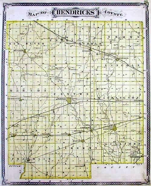 Map of Hendricks County