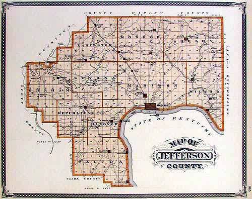 Map of Jefferson County, Indiana - Art Source International