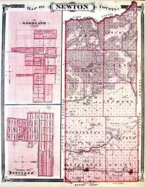 Map of Newton County, Indiana - Art Source International