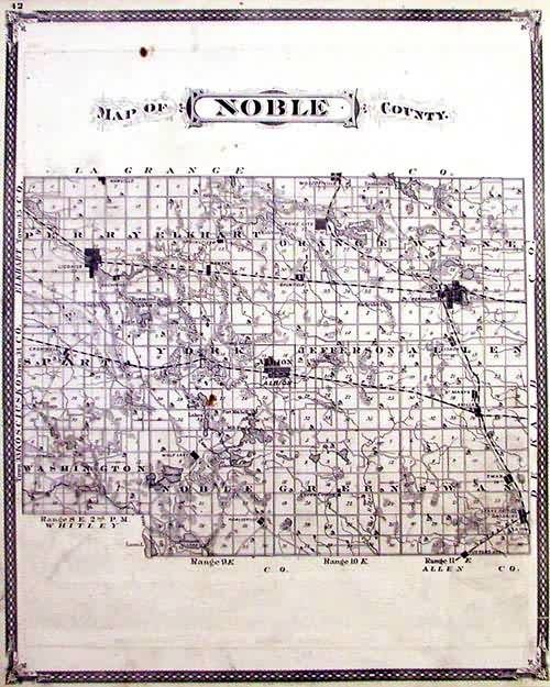 Map of Noble County