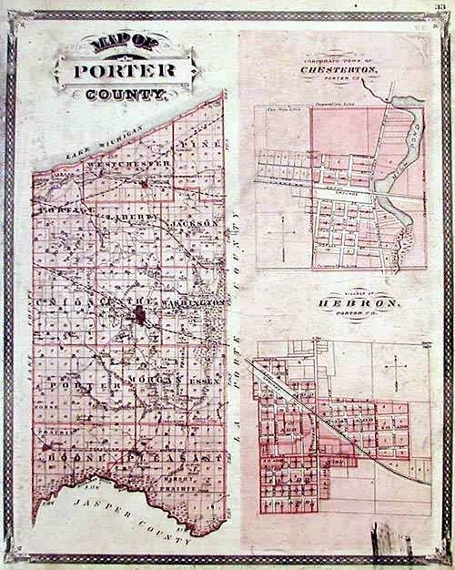 Map of Porter County