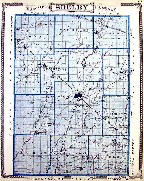 Map of Shelby County
