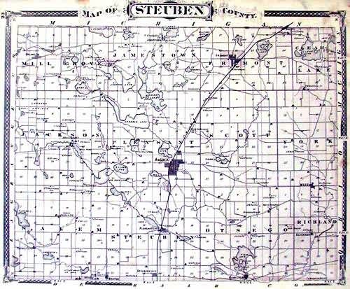 Map of Steuben County