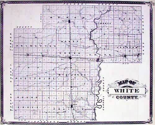 Map of White County Map of White County