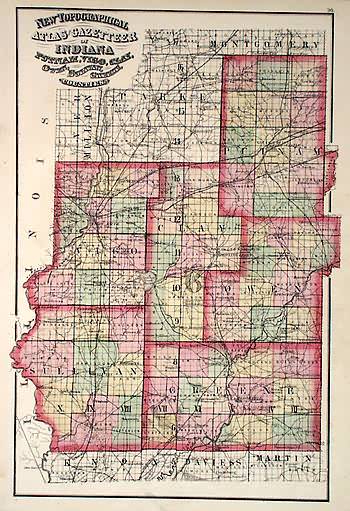 New Topographical Atlas and Gazetteer of Indiana -- Putnam New Topographical Atlas and Gazetteer of Indiana -- Putnam