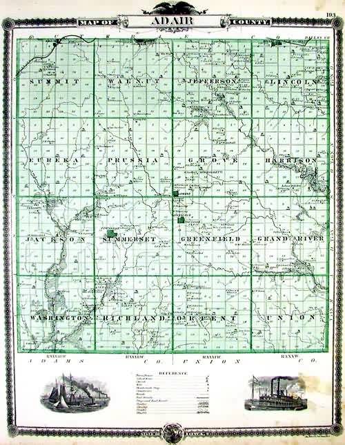 Map of Adair County