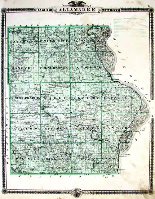 Map of Allamakee County Art Source International