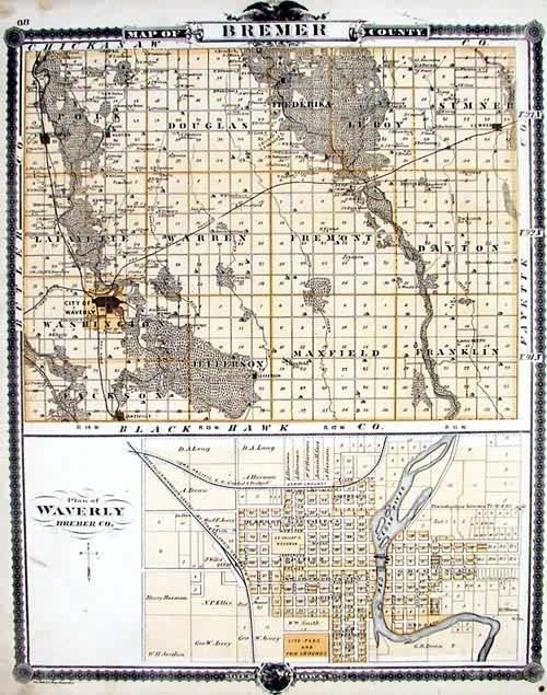 Map of Bremer County