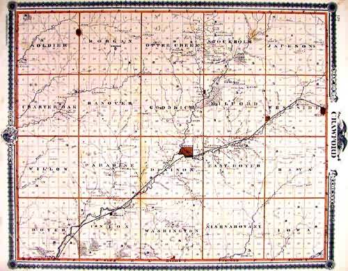 Map of Crawford County Map of Crawford County