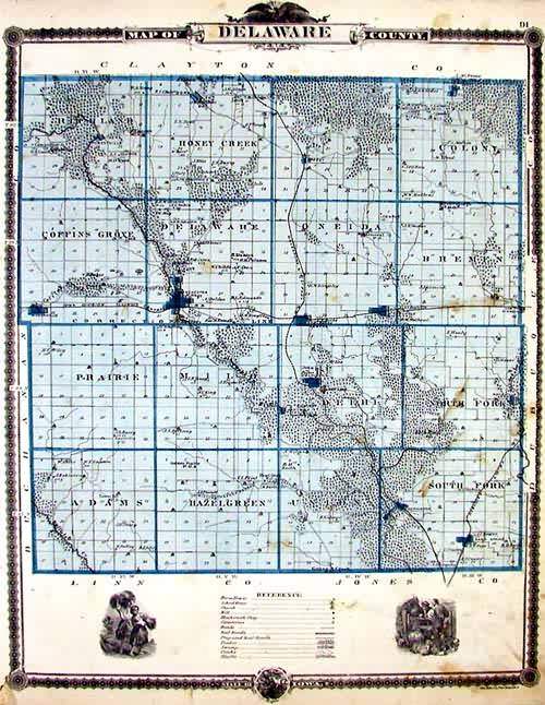 Map of Delaware County