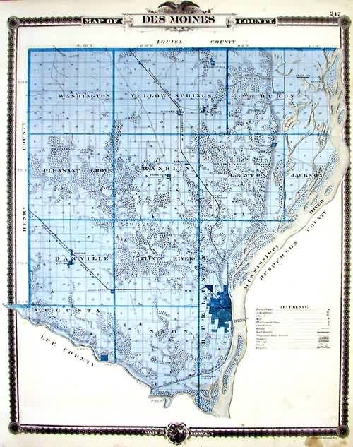 Map of Des Moines County