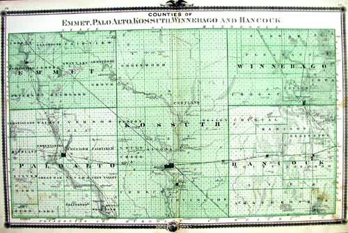 Map of the counties of Emmet