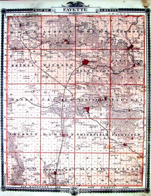 Map of Fayette County