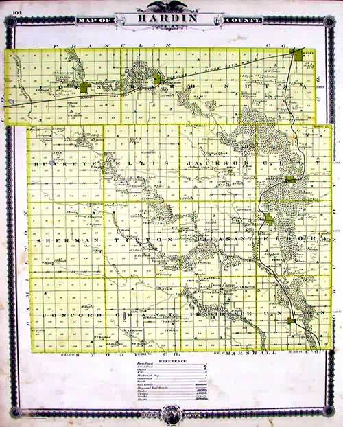 Map Of Hardin County Art Source International