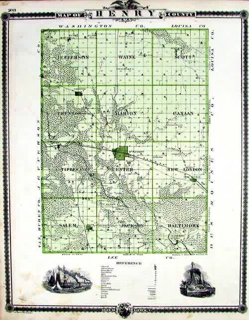 Map of Henry County Map of Henry County
