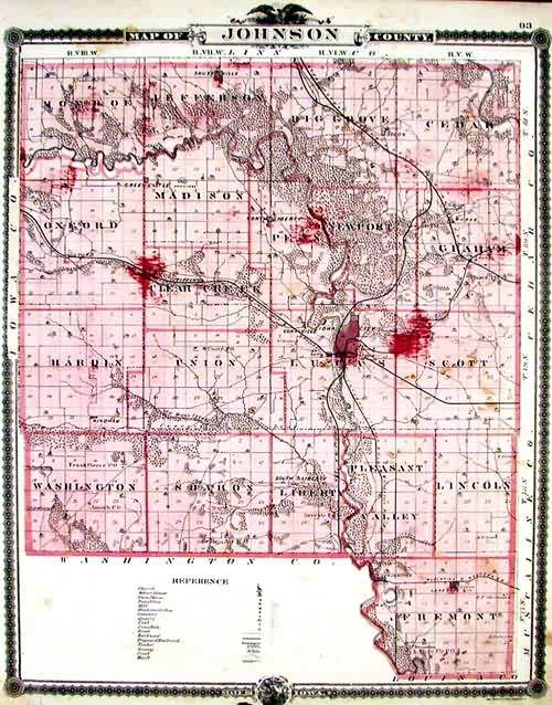 Map of Johnson County