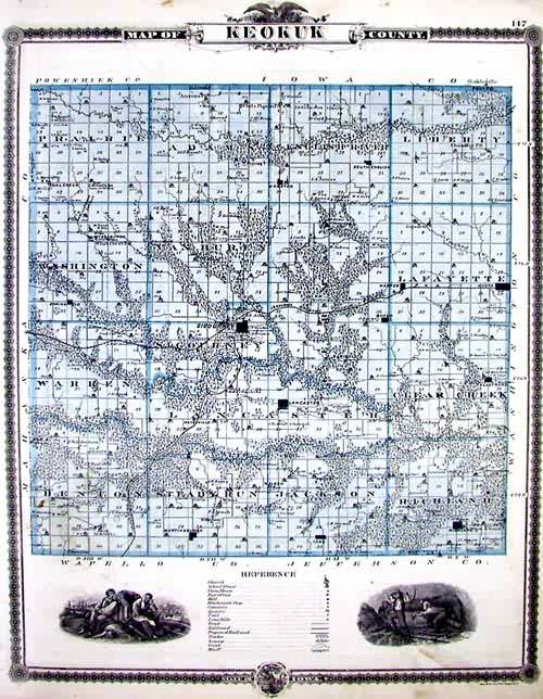 Map of Keokuk County Map of Keokuk County