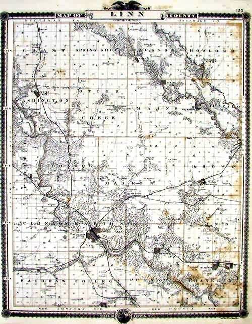 Map of Linn County
