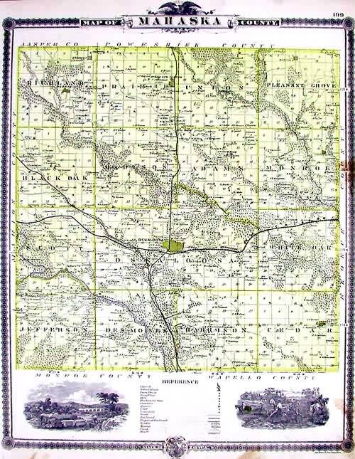 Map of Mahaska County