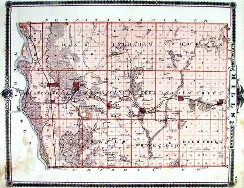 Map of Mills County