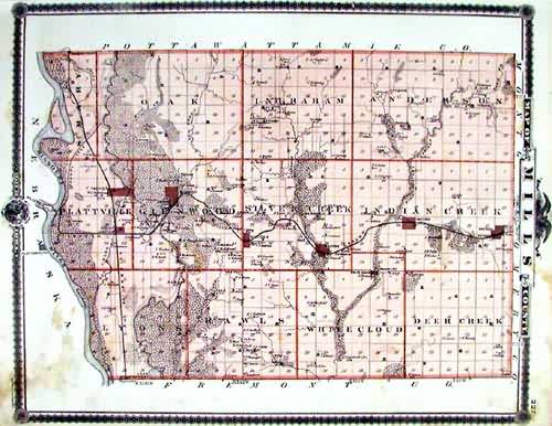 Map of Mills County - Art Source International