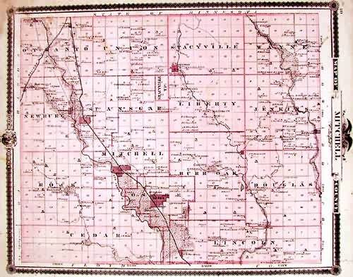 Map of Mitchell County