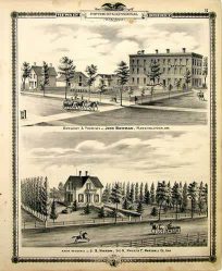 Views in Fifth Congressional District - Brewery & Premises of John Bowman and Farm Residence of J.S. Hixson