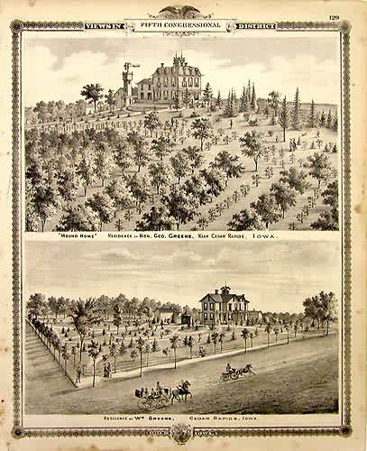 Views in Fifth Congressional District - Mound Home Residence of Hon. George Greene and Residence of William Green