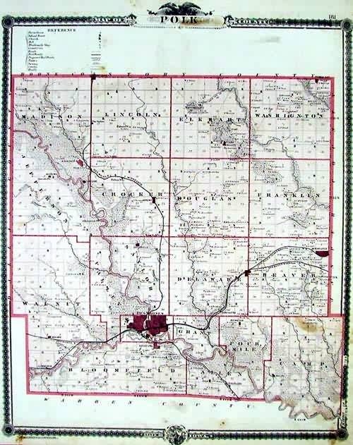 Map of Polk County