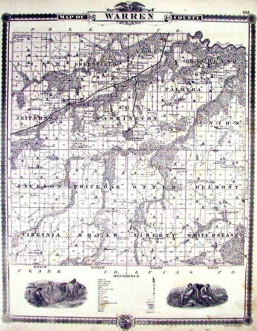 Map of Warren County Map of Warren County