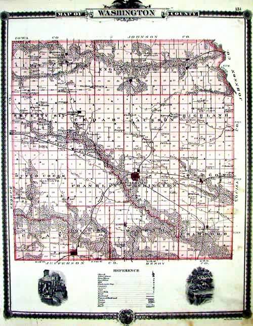Map of Washington County Map of Washington County