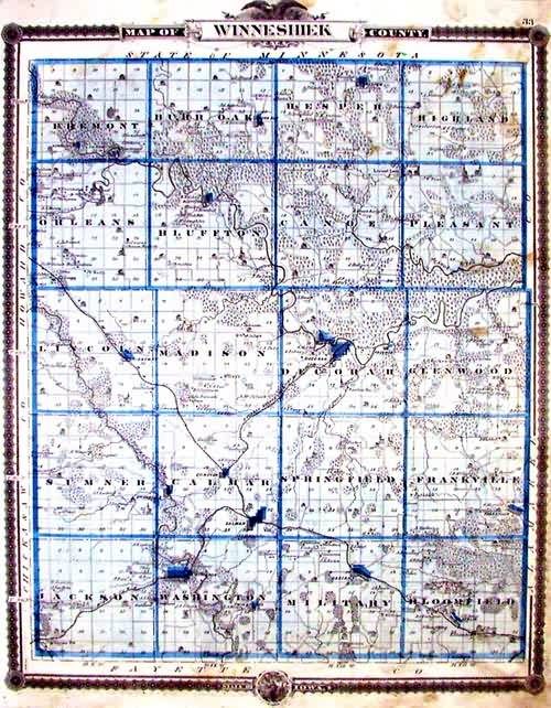 Map of Winneshiek County