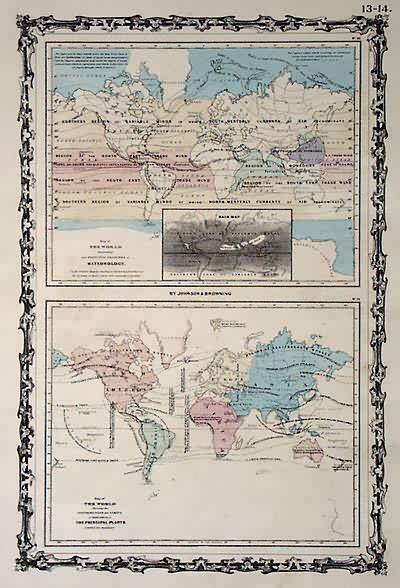 Map of the World illustrating Meteorology