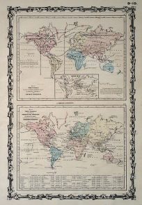 Map of the World Showing the Geographical Distributions and Range of the Principal Members of the Animal Kingdom -Map of the World Illustrating the Productive Industry of Various Countries and Exhibiting the Principal Features of Commerce and Navigation