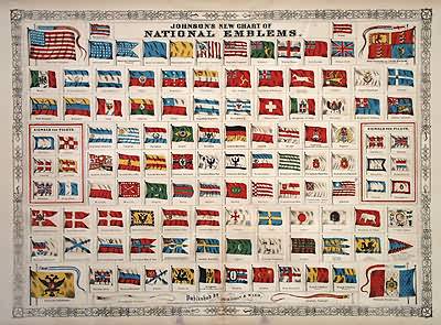 Johnsons New Chart of National Emblems'