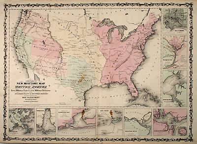 Johnsons New Military Map of the United States'