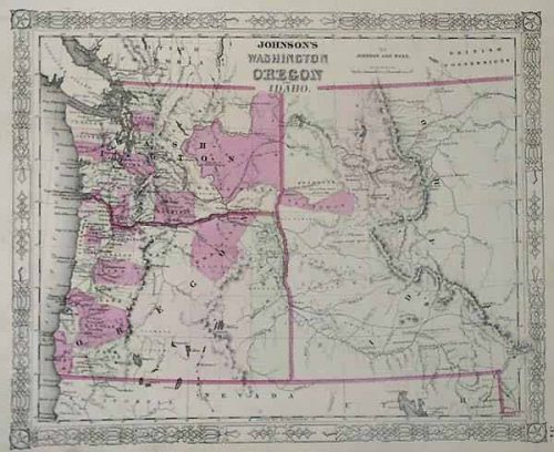 Johnsons Washington Oregon and Idaho territory'