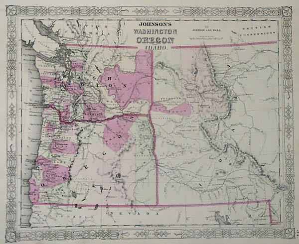 Johnsons Washington Oregon And Idaho Territory' - Art Source International